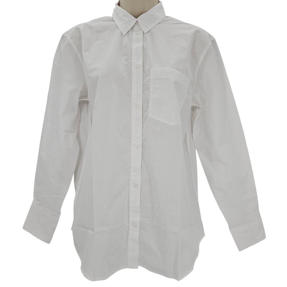 J. Crew Womans size 2 Garcon Cotton Poplin Button Up Shirt White BY715 NEW